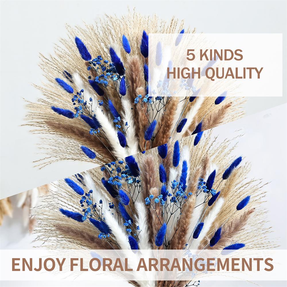 70pcs Blue Pampas Artificial D - Baby Breath Dried 评论和价格