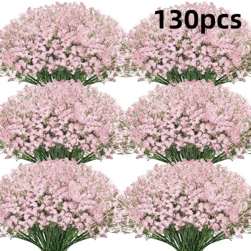 130-Stem Pink Gypsophila Artif - Baby Breath Dried 评论和价格