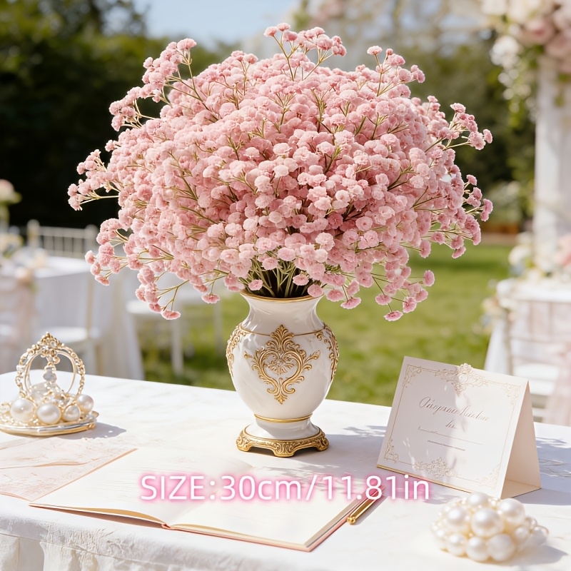 130-Stem Pink Gypsophila Artif - Baby Breath Dried 评论和价格